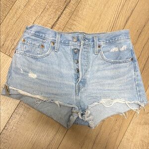 Levi Light Blue 501 shorts